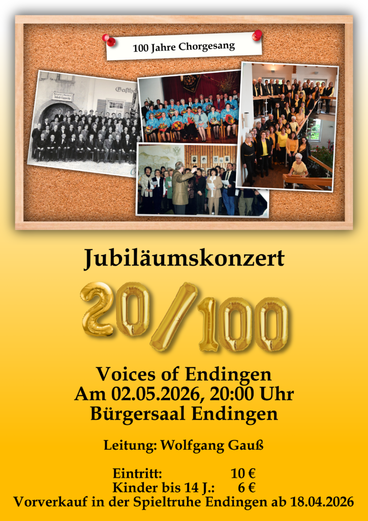 Das Plakat zum Jubiläumskonzert 20/100